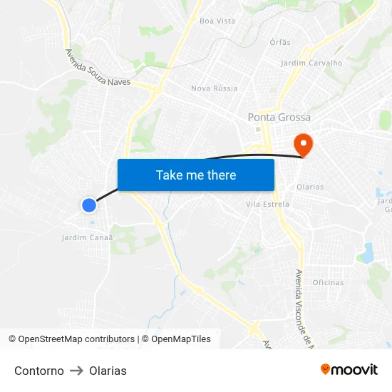 Contorno to Olarias map