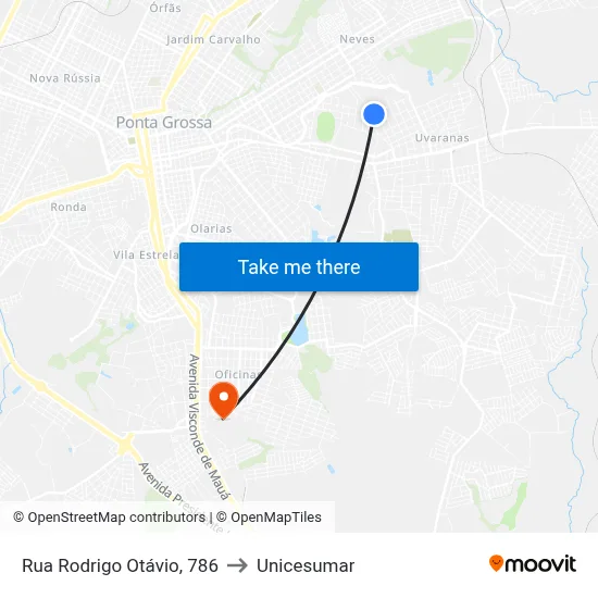 Rua Rodrigo Otávio, 786 to Unicesumar map