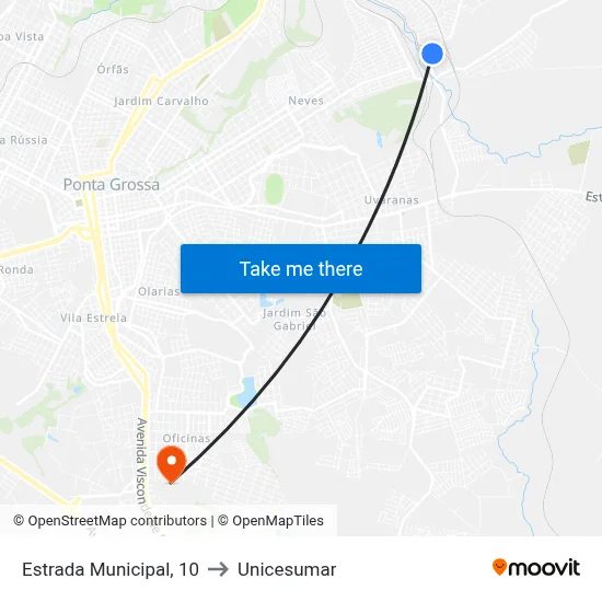 Estrada Municipal, 10 to Unicesumar map