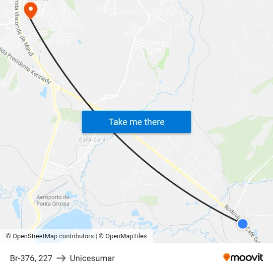 Br-376, 227 to Unicesumar map