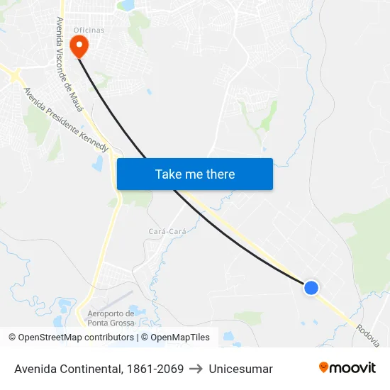 Avenida Continental, 1861-2069 to Unicesumar map