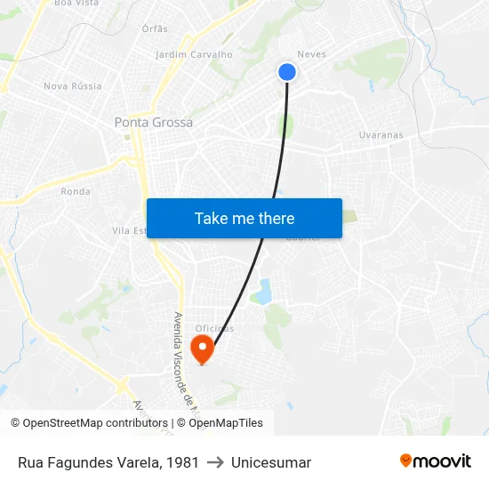Rua Fagundes Varela, 1981 to Unicesumar map