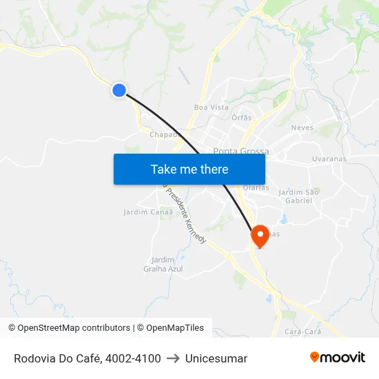 Rodovia Do Café, 4002-4100 to Unicesumar map