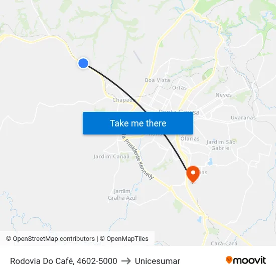 Rodovia Do Café, 4602-5000 to Unicesumar map