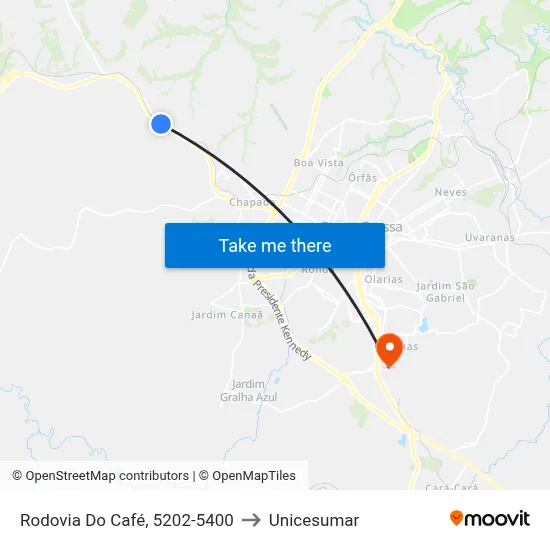 Rodovia Do Café, 5202-5400 to Unicesumar map