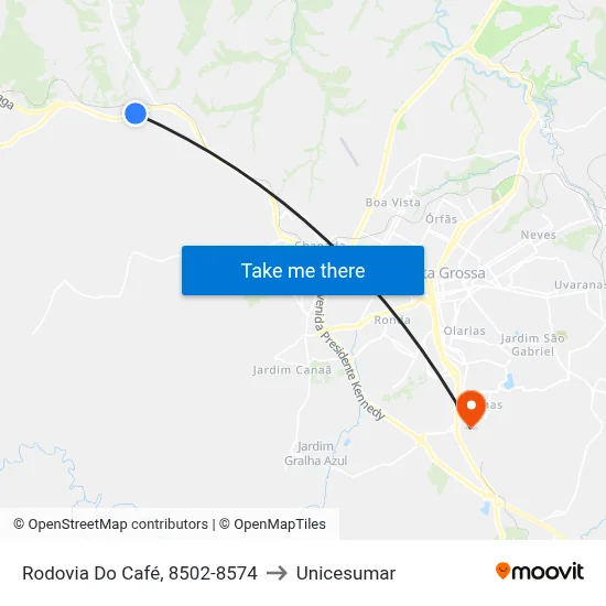 Rodovia Do Café, 8502-8574 to Unicesumar map