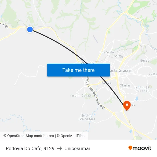 Rodovia Do Café, 9129 to Unicesumar map