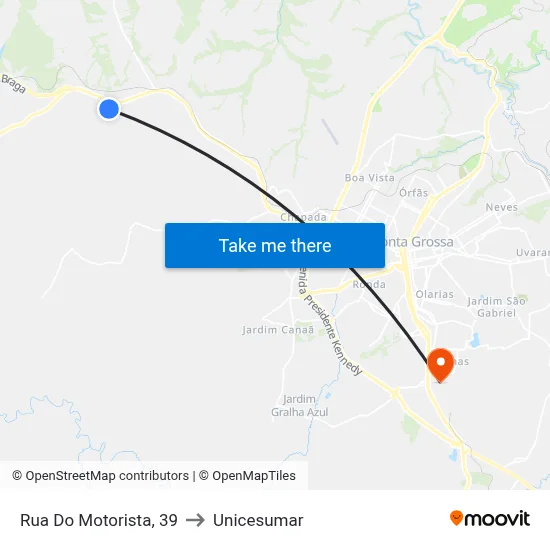 Rua Do Motorista, 39 to Unicesumar map