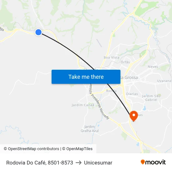 Rodovia Do Café, 8501-8573 to Unicesumar map