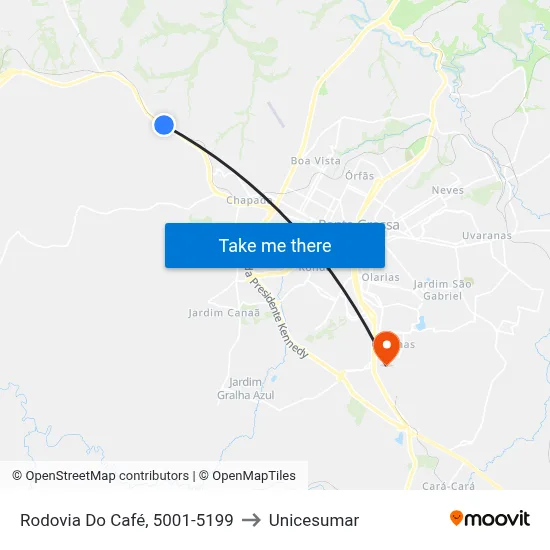 Rodovia Do Café, 5001-5199 to Unicesumar map