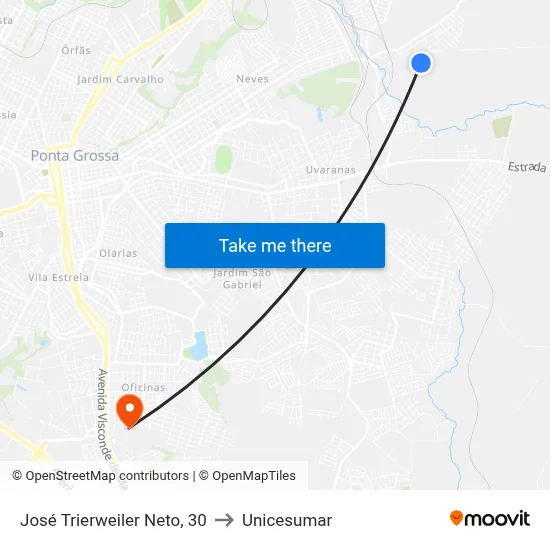 José Trierweiler Neto, 30 to Unicesumar map