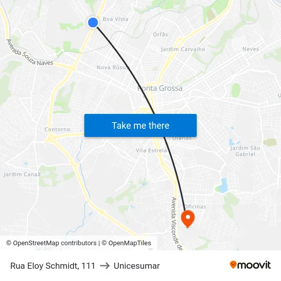Rua Eloy Schmidt, 111 to Unicesumar map