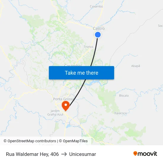 Rua Waldemar Hey, 406 to Unicesumar map