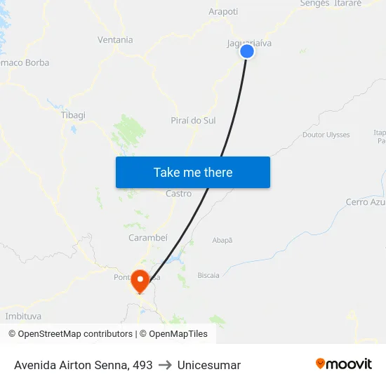 Avenida Airton Senna, 493 to Unicesumar map