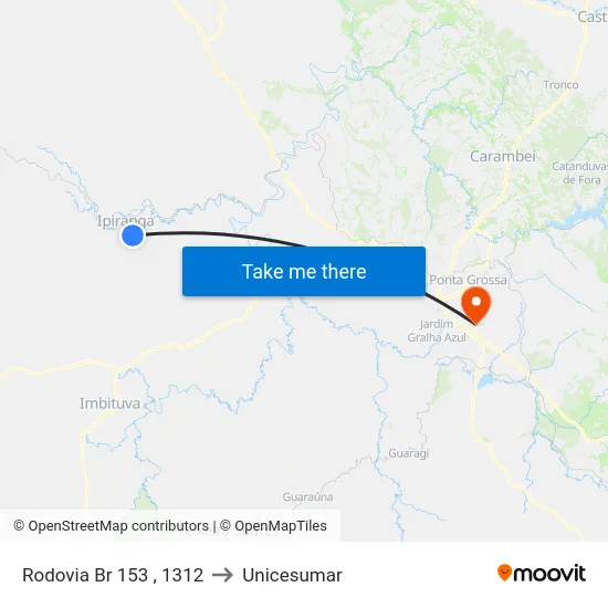 Rodovia Br 153 , 1312 to Unicesumar map