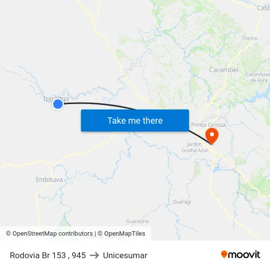 Rodovia Br 153 , 945 to Unicesumar map