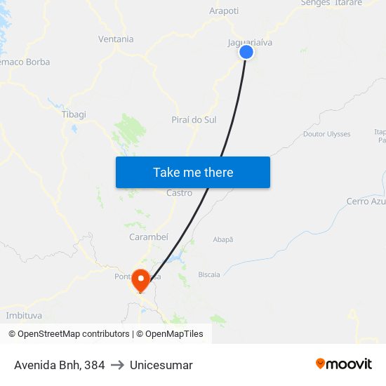 Avenida Bnh, 384 to Unicesumar map