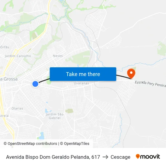 Avenida Bispo Dom Geraldo Pelanda, 617 to Cescage map