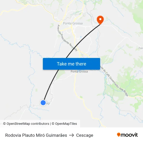 Rodovia Plauto Miró Guimarães to Cescage map