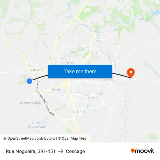 Rua Nogueira, 391-451 to Cescage map