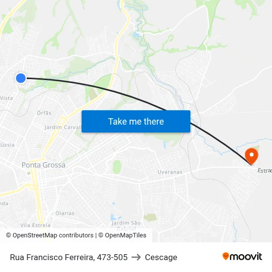 Rua Francisco Ferreira, 473-505 to Cescage map