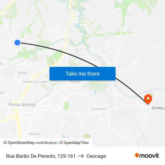 Rua Barão De Penedo, 129-161 to Cescage map