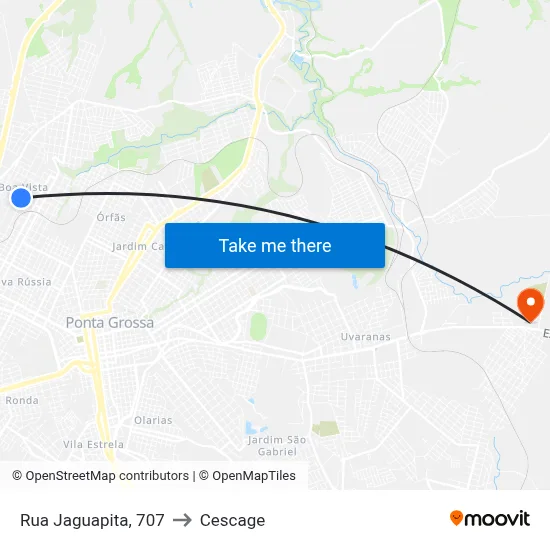 Rua Jaguapita, 707 to Cescage map