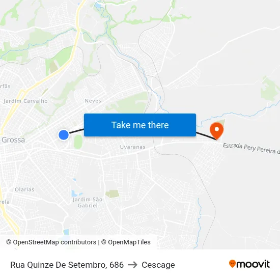 Rua Quinze De Setembro, 686 to Cescage map
