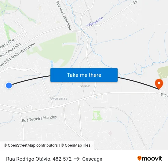 Rua Rodrigo Otávio, 482-572 to Cescage map