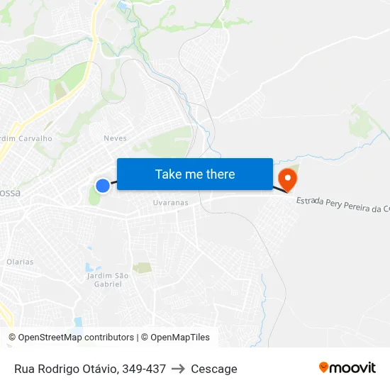 Rua Rodrigo Otávio, 349-437 to Cescage map