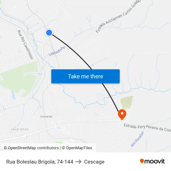 Rua Boleslau Brigola, 74-144 to Cescage map