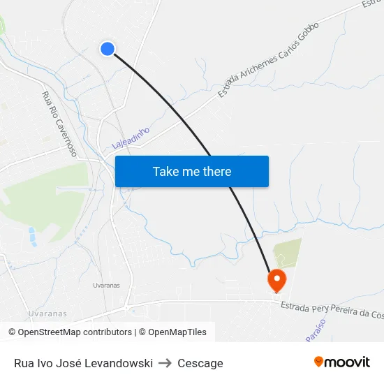 Rua Ivo José Levandowski to Cescage map