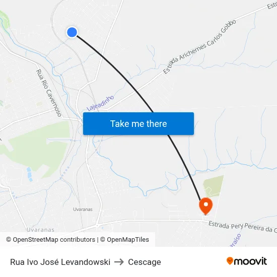 Rua Ivo José Levandowski to Cescage map