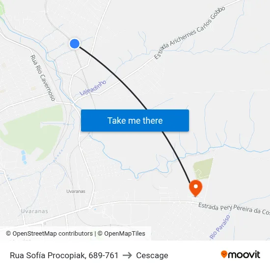 Rua Sofía Procopiak, 689-761 to Cescage map