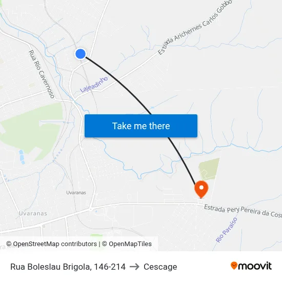 Rua Boleslau Brigola, 146-214 to Cescage map