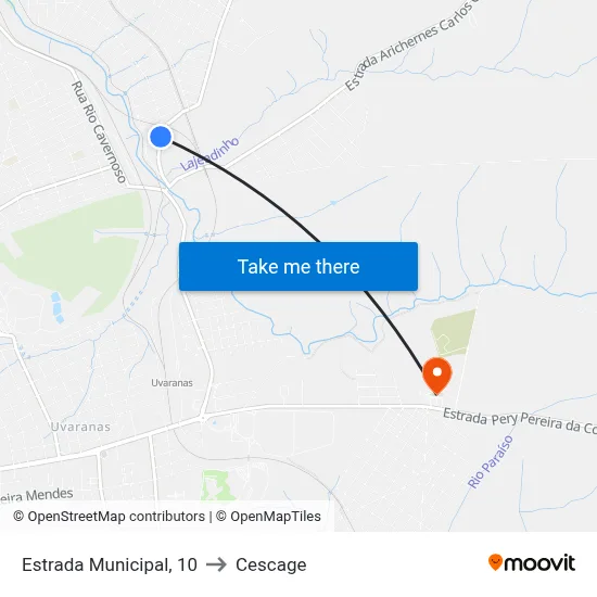 Estrada Municipal, 10 to Cescage map
