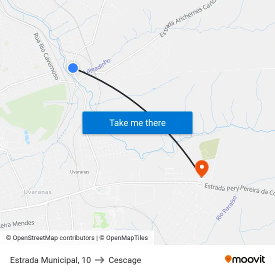 Estrada Municipal, 10 to Cescage map