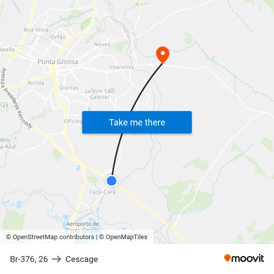Br-376, 26 to Cescage map