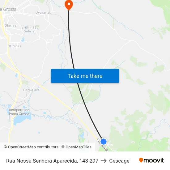 Rua Nossa Senhora Aparecida, 143-297 to Cescage map