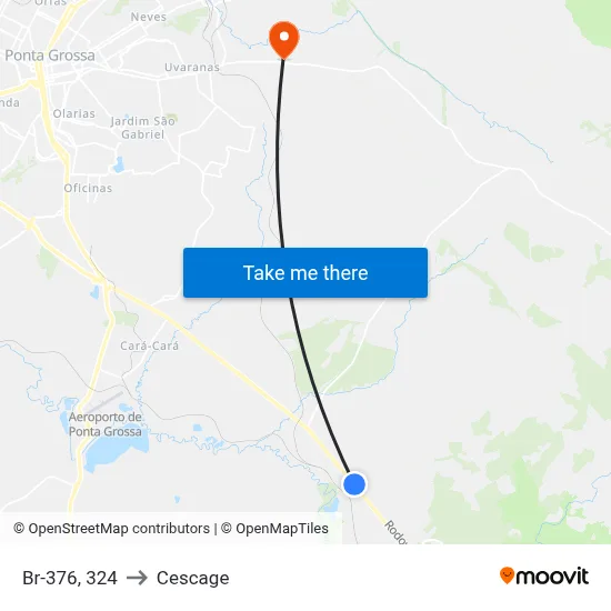 Br-376, 324 to Cescage map