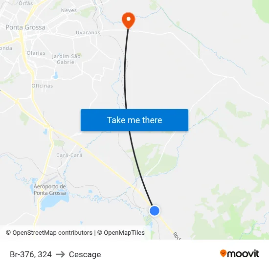 Br-376, 324 to Cescage map