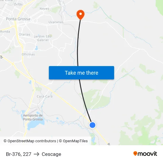 Br-376, 227 to Cescage map