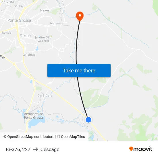 Br-376, 227 to Cescage map