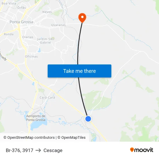 Br-376, 3917 to Cescage map