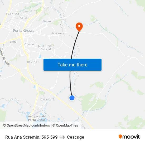 Rua Ana Scremin, 595-599 to Cescage map