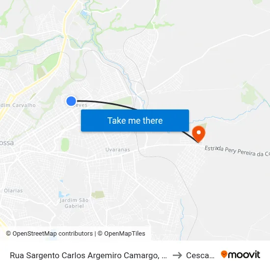Rua Sargento Carlos Argemiro Camargo, 260 to Cescage map