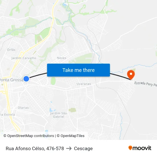 Rua Afonso Célso, 476-578 to Cescage map