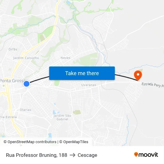 Rua Professor Bruning, 188 to Cescage map