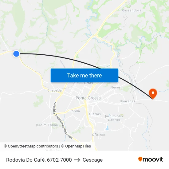 Rodovia Do Café, 6702-7000 to Cescage map