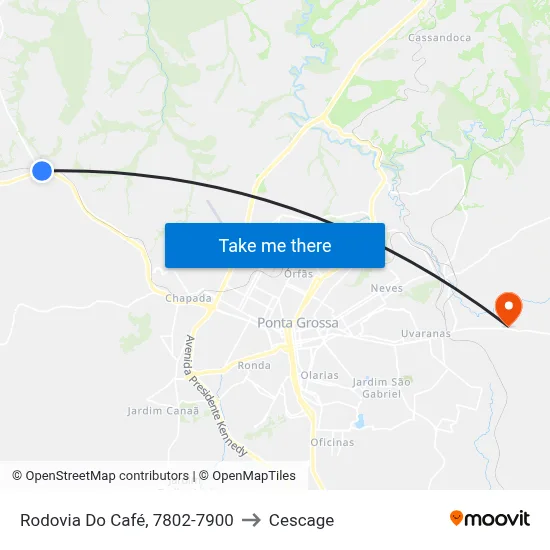 Rodovia Do Café, 7802-7900 to Cescage map